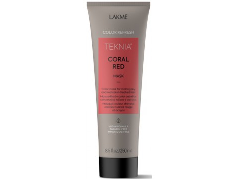 Lakme raudoną spalvą paryškinanti kaukė Teknia Coral Red Mask 250ml